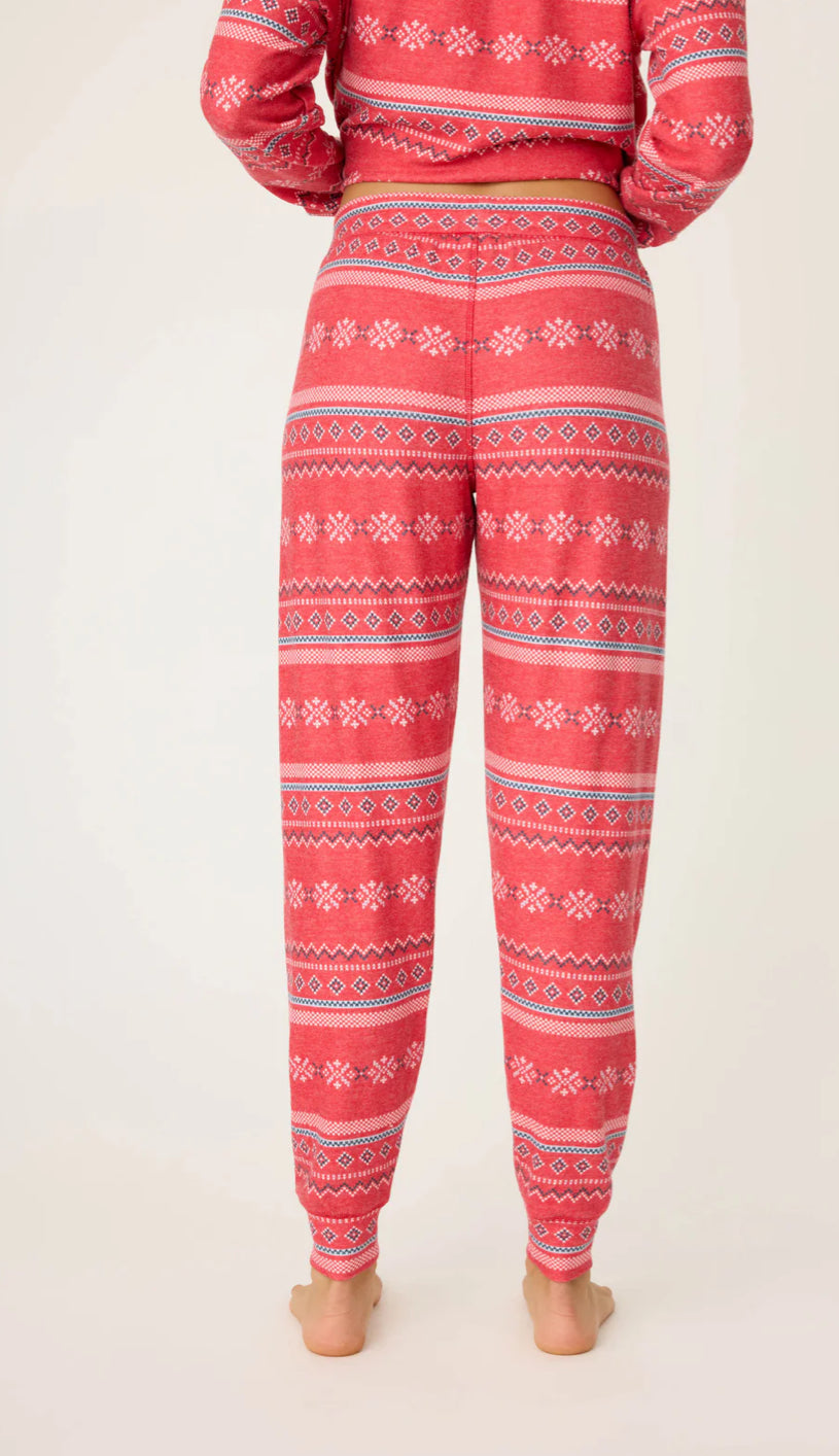 PJ Salvage "Snowflake Kisses" Jammie Pant- Red