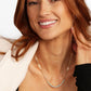 Melinda Maria “Not Your Basic Samantha” Tennis Necklace Gold/Blue Opal