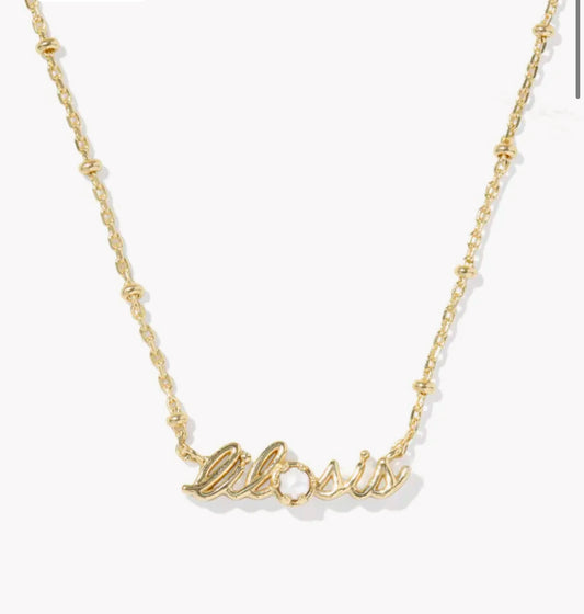 Kendra Scott Lil Sis Short Pendant Necklace- Gold Freshwater Cultured Pearl