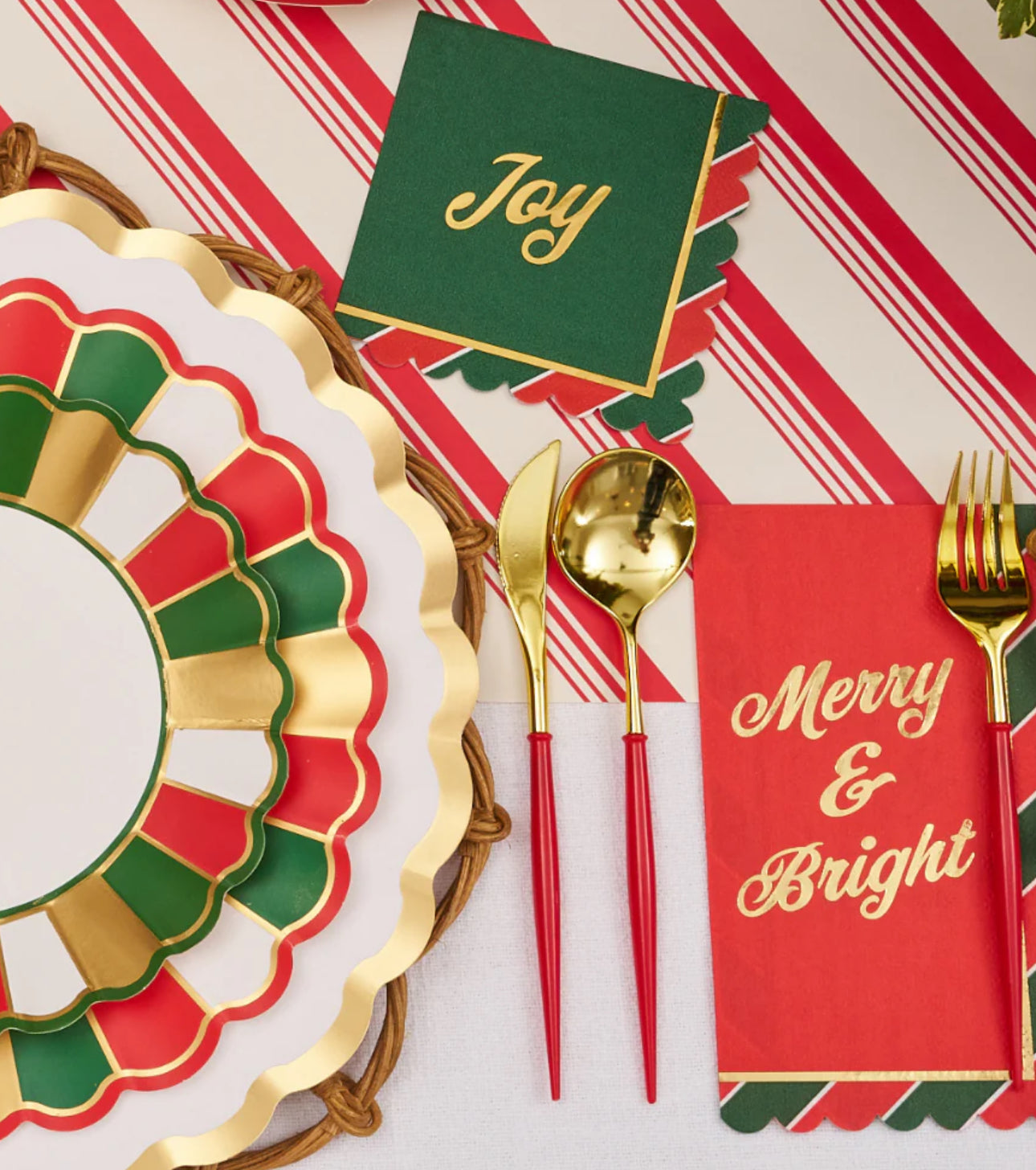 Sophistiplate Joyful Christmas Cocktail Napkin - Thumbnail 5