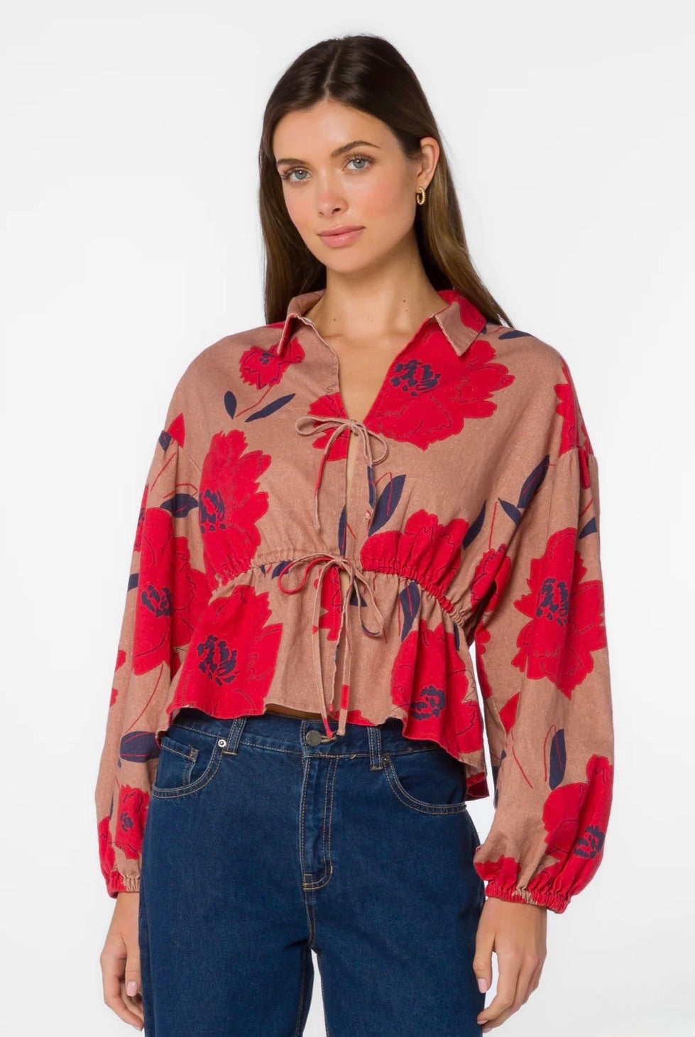 Velvet Heart “Emmalyn” Top - Desert Floral