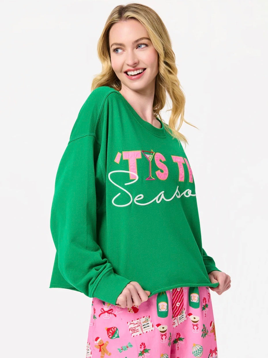 Shiraleah "Tis the Season" Lounge Sweatshirt-Green