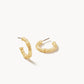Spartina 449 "Bamboo" Hoop Earrings-Gold
