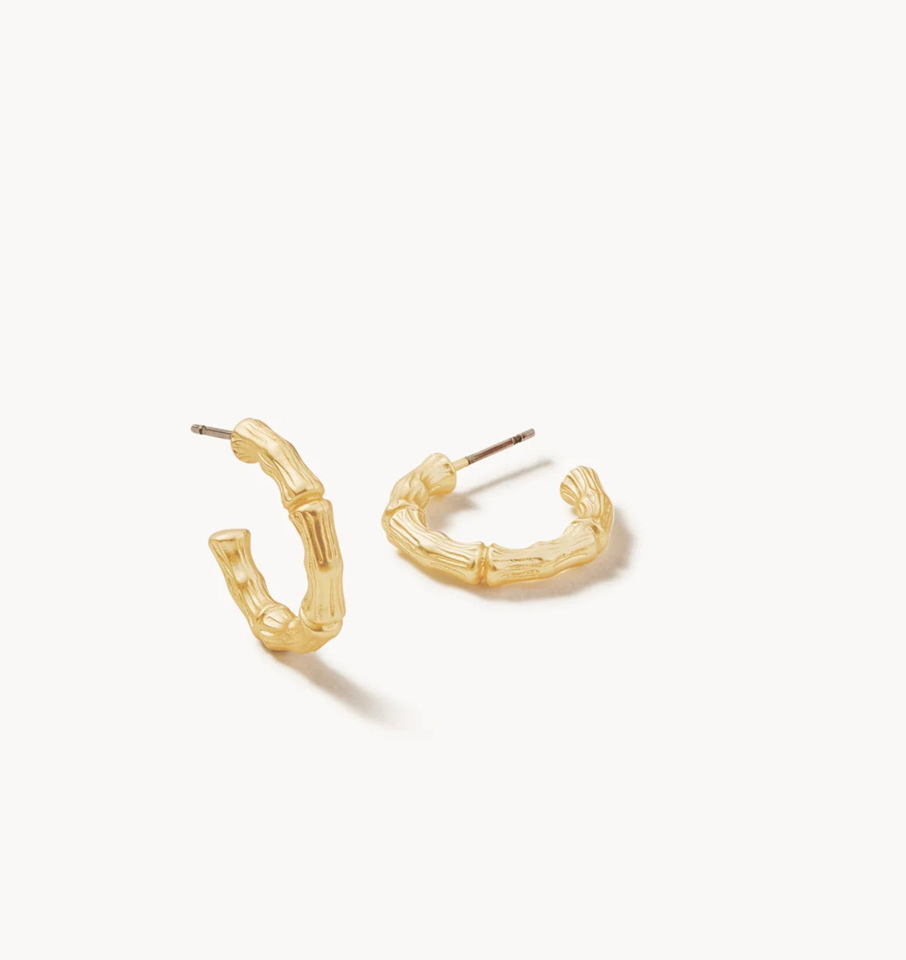 Spartina 449 "Bamboo" Hoop Earrings-Gold