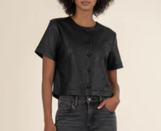 Kut from the Kloth "Esmeray" Crew Neck Top-Black