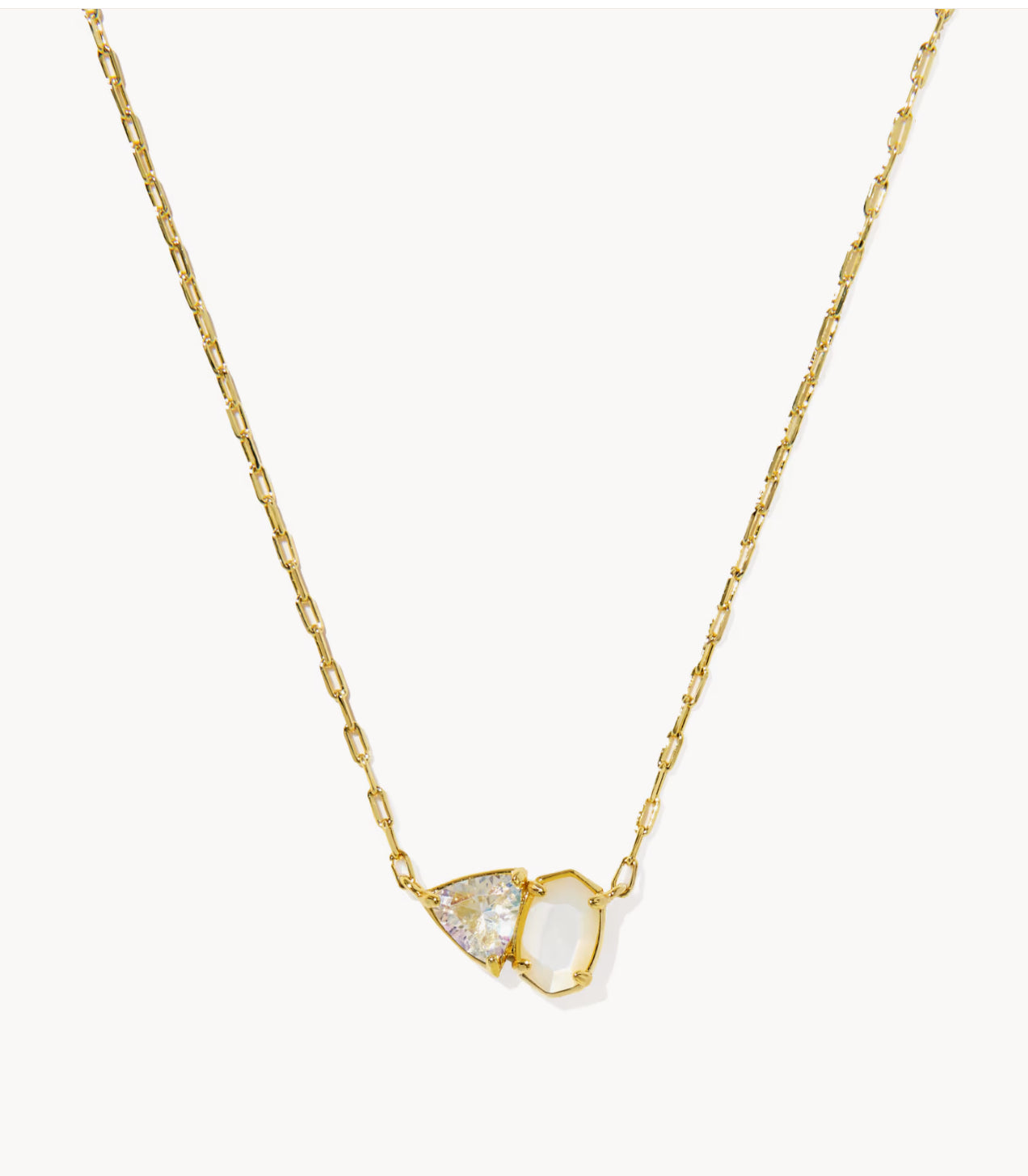 Kendra Scott Tatum Short Pendant Necklace-Gold Neutral Mix