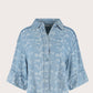 Florez "Irini" Printed Chambray Blouse-Light Blue