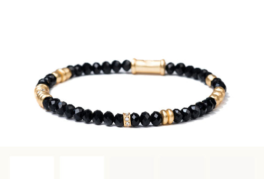 Spartina 449 Stretch Bracelet 4mm-Jet Black