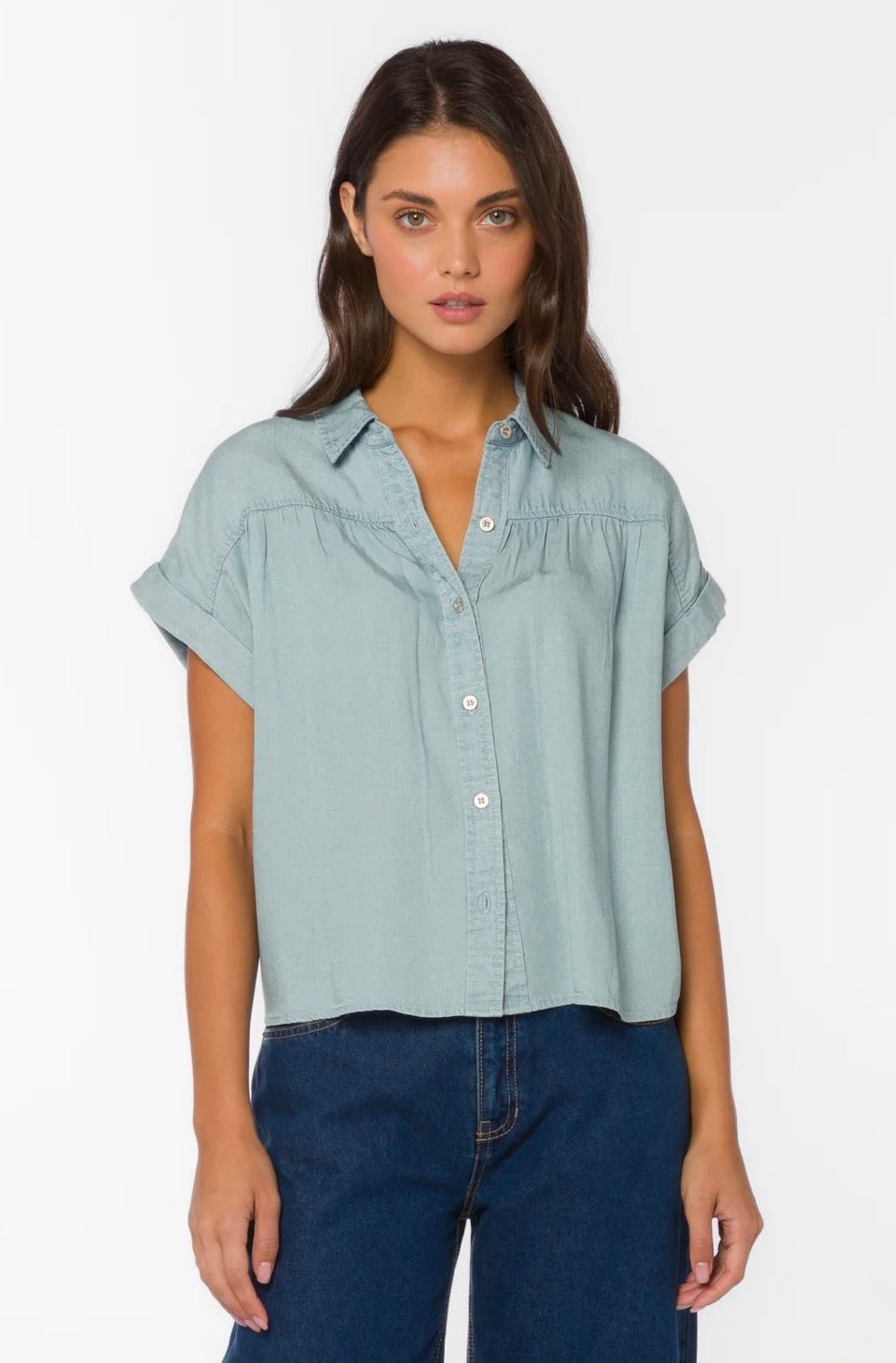 Velvet Heart "Xander" S/S Top- Catalina Sky