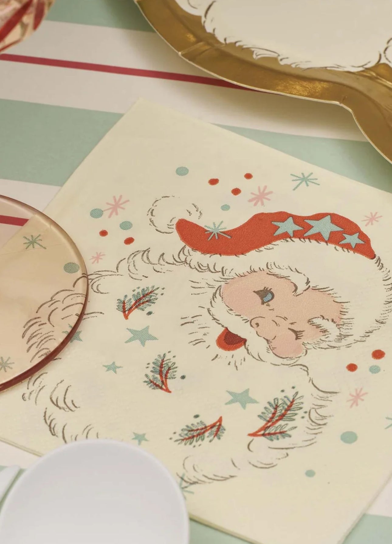 Sophistiplate “Vintage Santa” Cocktail Napkin