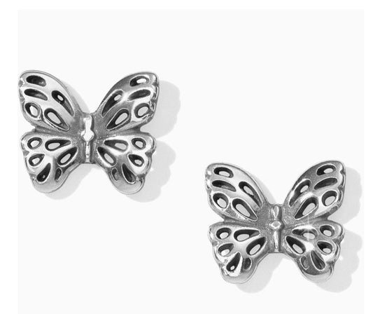 Brighton Secret Garden Mini Post Earrings-Silver