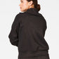 Spanx AirEssentials Half Zip-Very Black Gunmetal