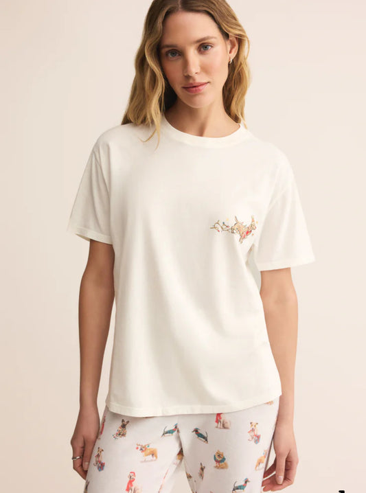 Z Supply Bestie Boyfriend Tee - Sea Salt