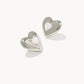 Kendra Scott Sasha Heart Stud-Silver Freshwater Cultured Pearl