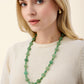 Spartina 449 Castillo Beaded Necklace 24"-Green Aventurine