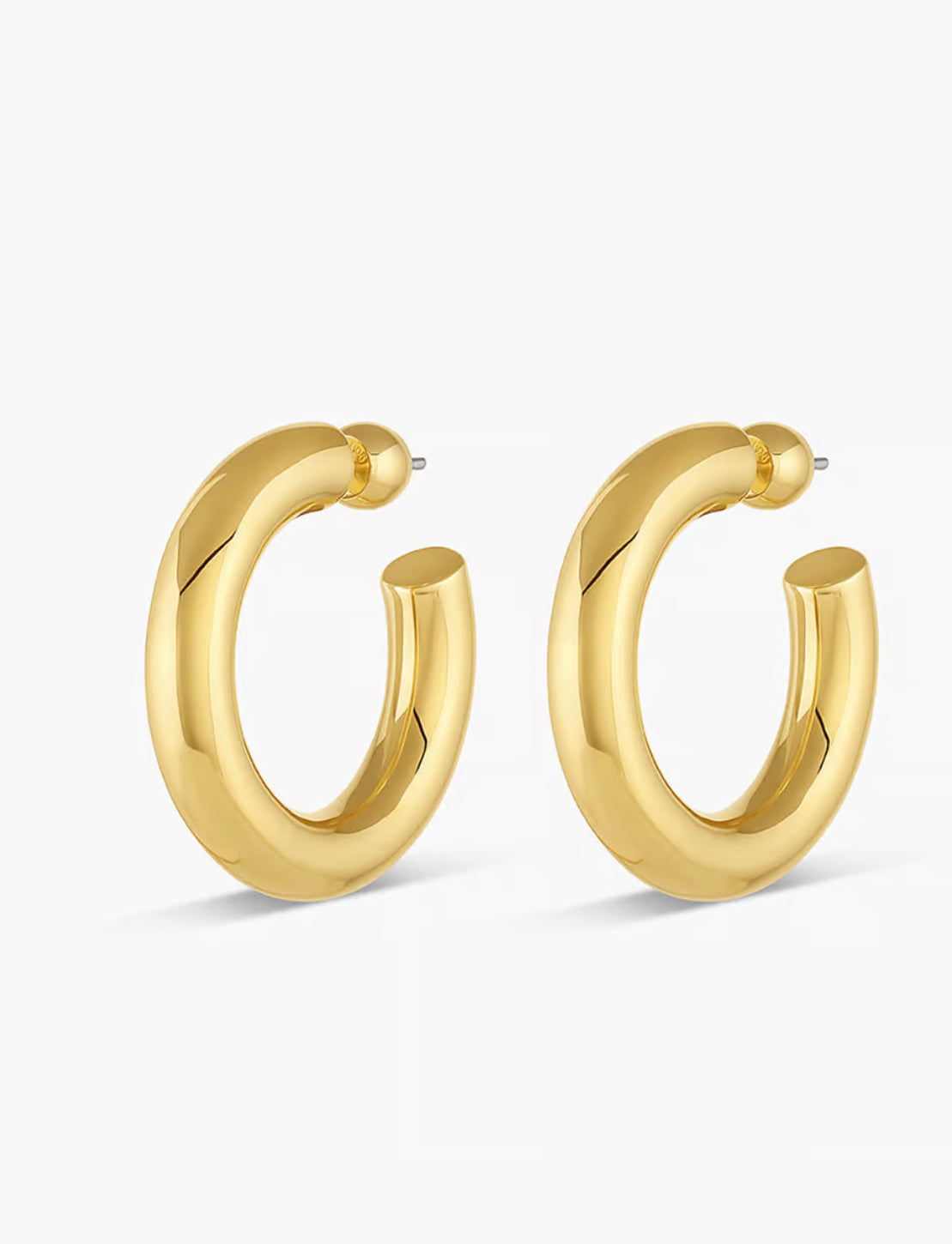 Gorjana Lou Statement Hoops-Stainless Steel Posts