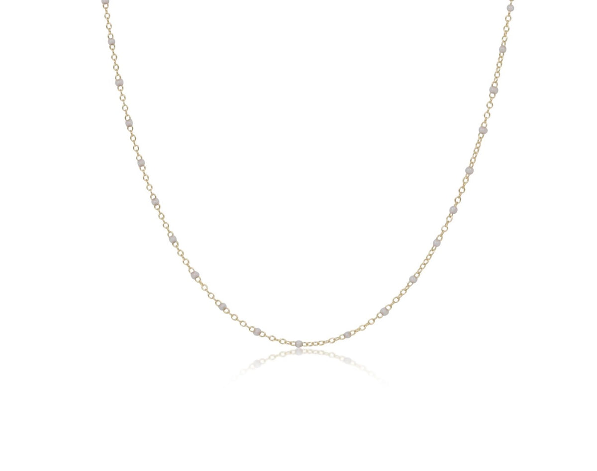 Enewton 17" Choker "Simplicity" Chain Gold 6mm-Pearl