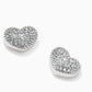 Brighton Illumina Celeste Heart Post Earrings-Silver