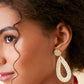 Spartina 449 Poolside Wicker Earrings-Sea Foam/White