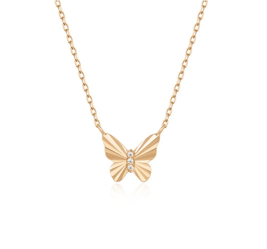 LeMel Liv Butterfly Necklace-CZ