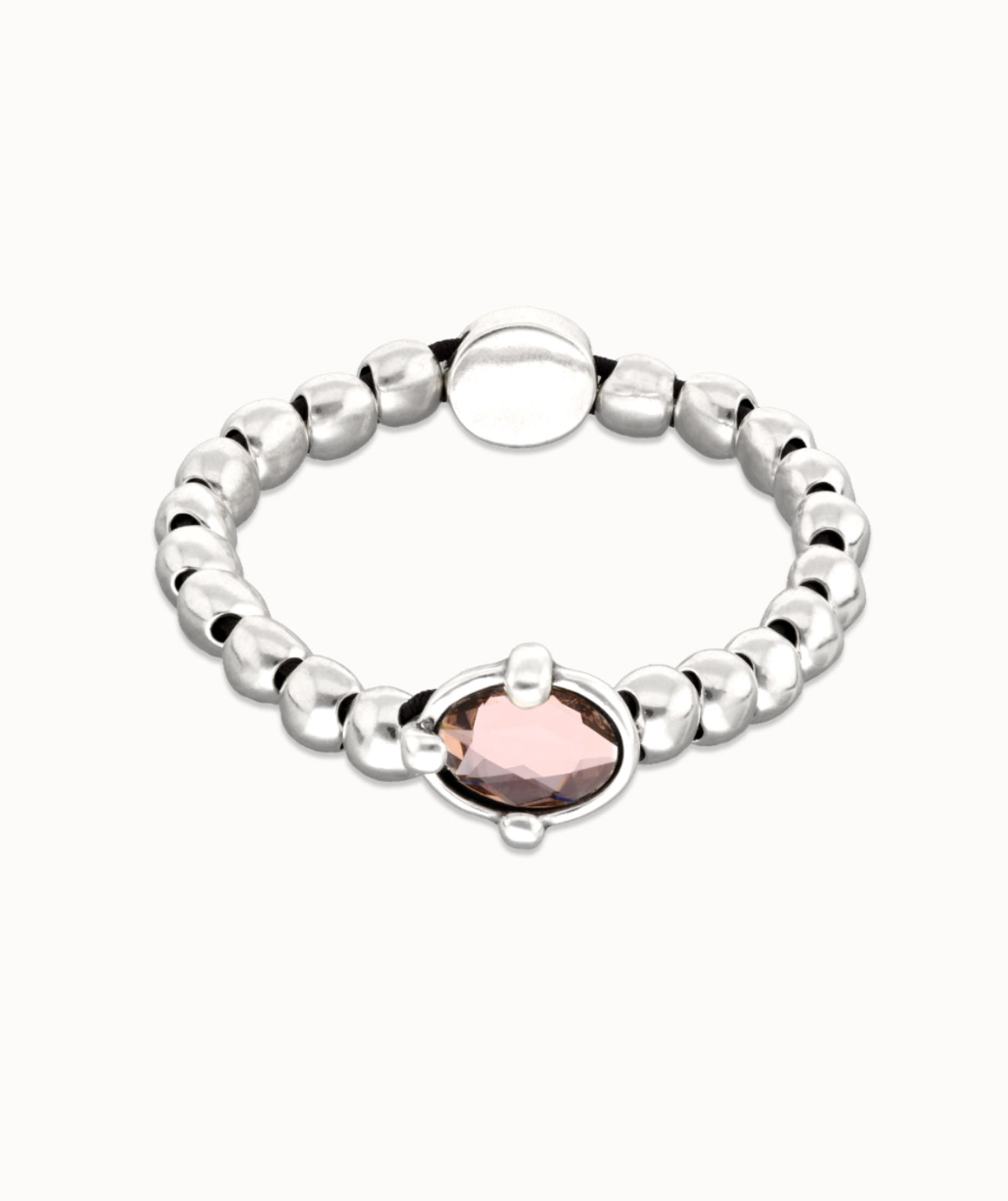 Uno de 50 “Ser Deslumbrante” (be stunning) Stretch Bracelet- Silver/Pink