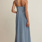 Z Supply Angel Eyes Chambray Twill Midi Dress-Lake Blue