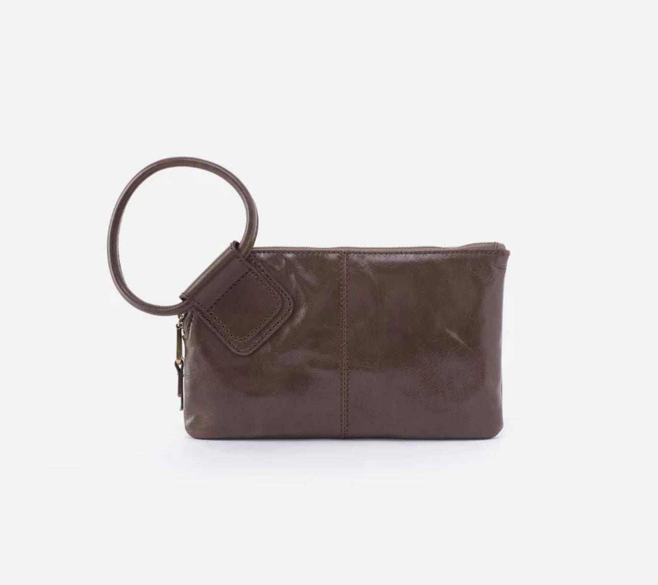 Hobo Bags “Sable” Wristlet Polished Leather- Hearthstone