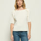 Nation LTD "Deana" Textured Tee-Porcelain