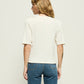 Nation LTD "Deana" Textured Tee-Porcelain