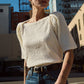 Nation LTD "Deana" Textured Tee-Porcelain