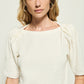 Nation LTD "Deana" Textured Tee-Porcelain