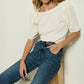 Nation LTD "Deana" Textured Tee-Porcelain
