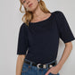 Nation LTD "Deana" Solid Enveope Tee-Night Sky