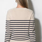 Greylin “Libby” Stripe Sweater- Almond