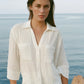 Z Supply Helena Airy Gauze Shirt- White