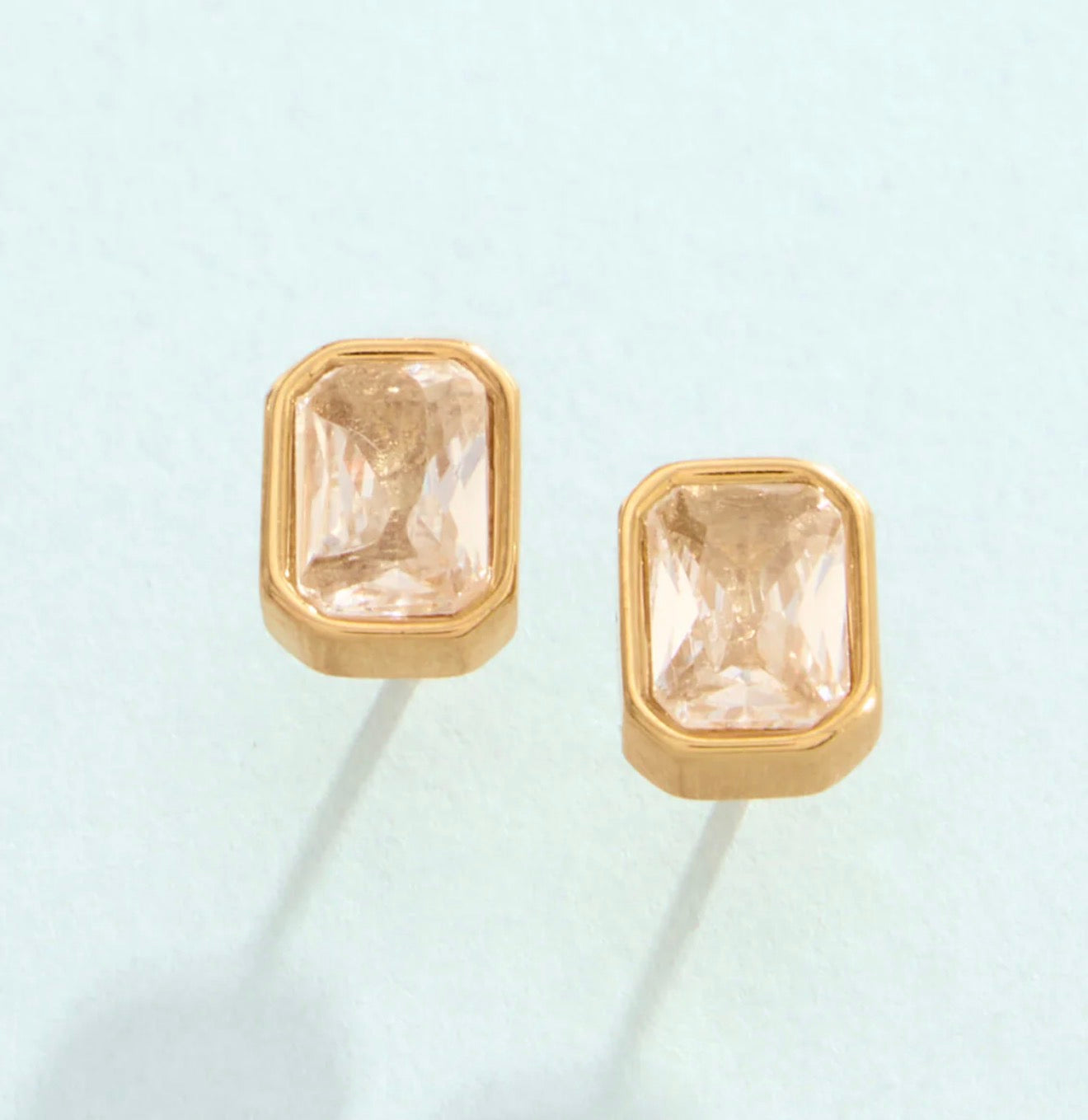 Spartina 449 SP Columbia Square Stud Earrings-Crystal