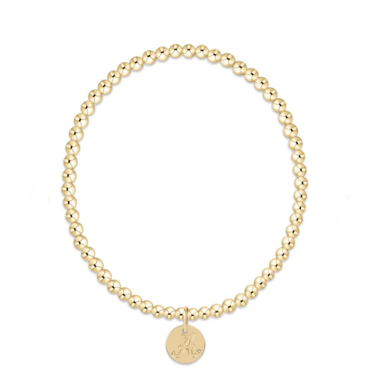 Enewton Ecollegiate Classic Gold 3mm Bracelet - University of Alabama Disc