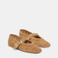 Dolce Vita "Mikela" Perforated Suede Ballet Flat-Light Brown