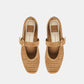 Dolce Vita "Mikela" Perforated Suede Ballet Flat-Light Brown