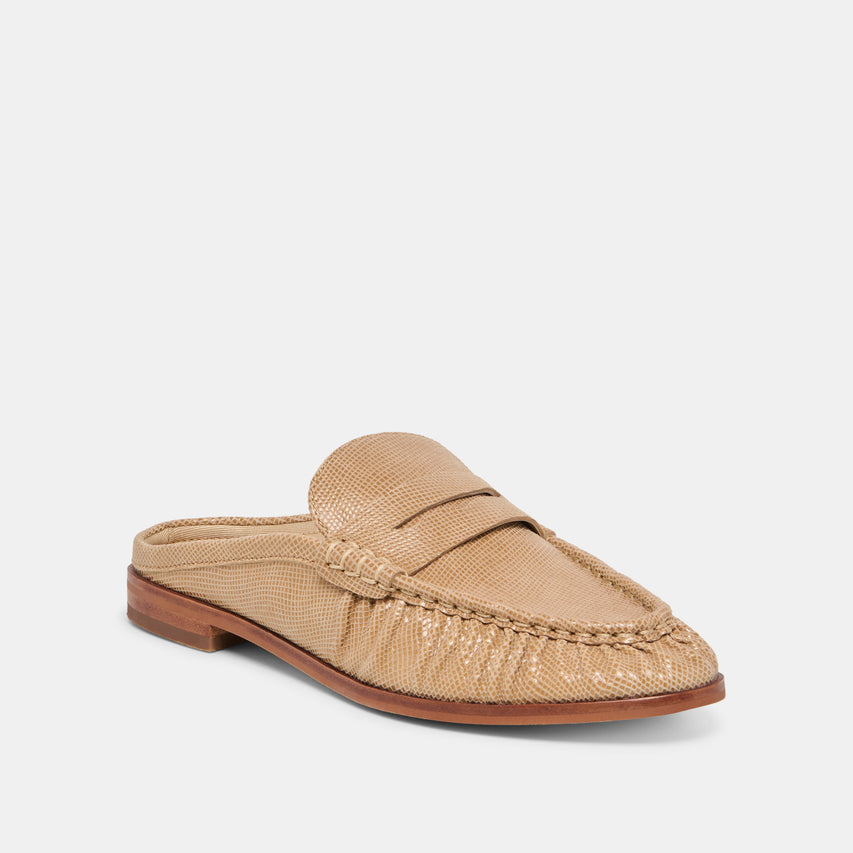 Dolce Vita "Betzy" Embossed Suede Loafer-Latte