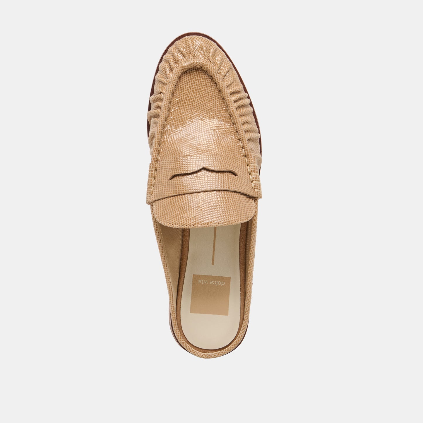 Dolce Vita "Betzy" Embossed Suede Loafer-Latte