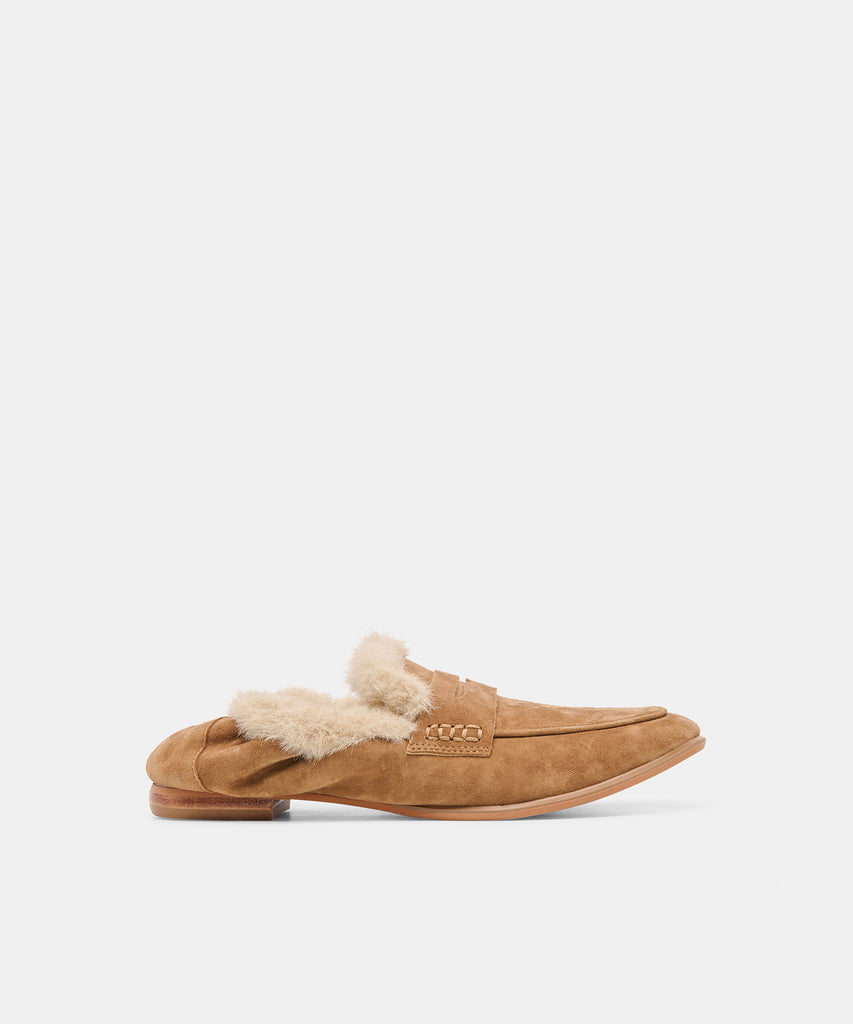 Dolce Vita "Cloey" Plush Loafer- Light Brown Suede