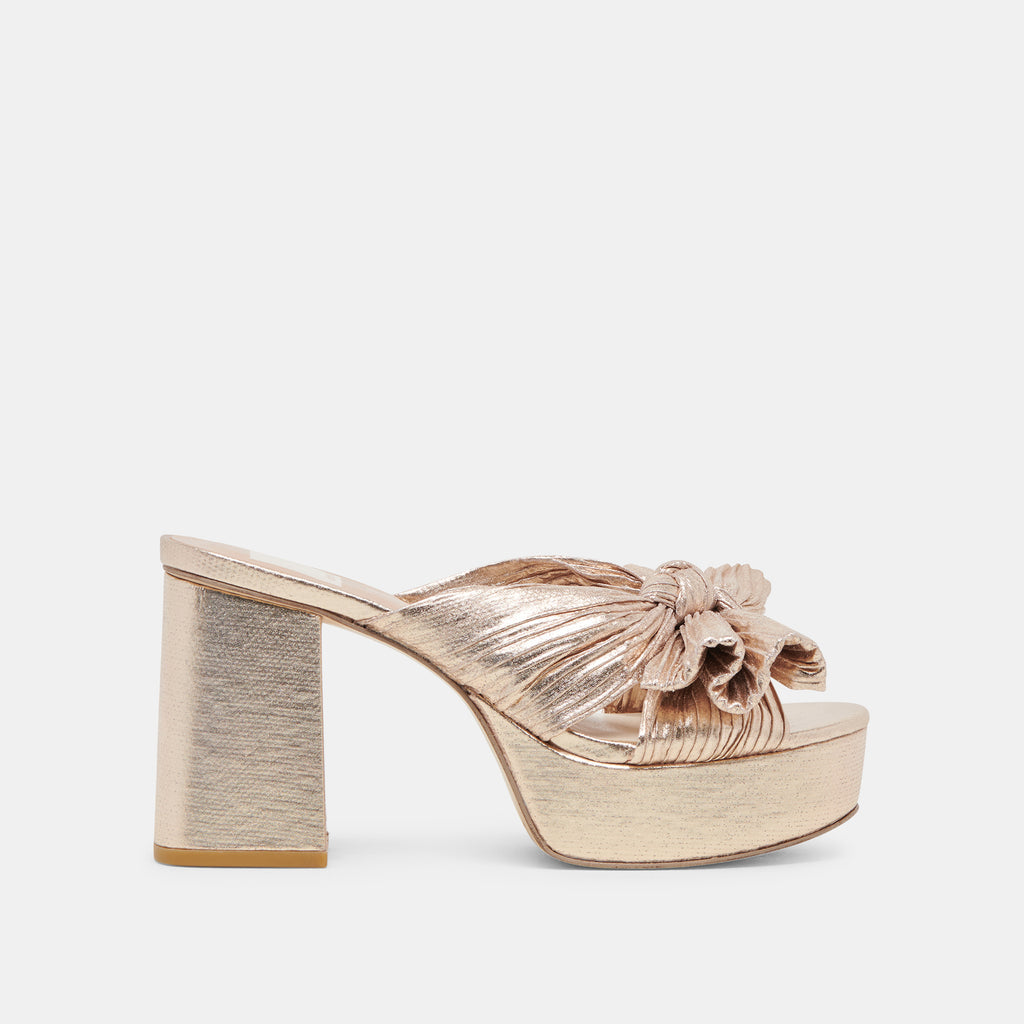 Dolce Vita "Blare" Heels-Platinum Fabric