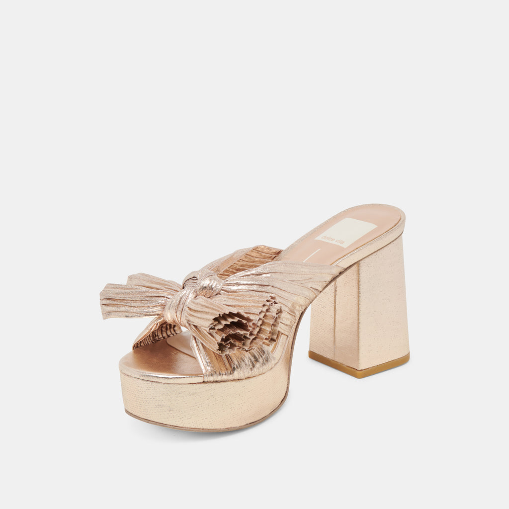 Dolce Vita "Blare" Heels-Platinum Fabric