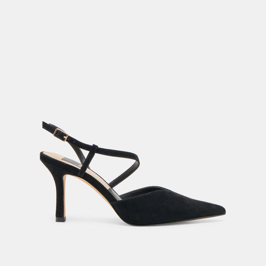 Dolce Vita “Kamra” Heels-Onyx Suede