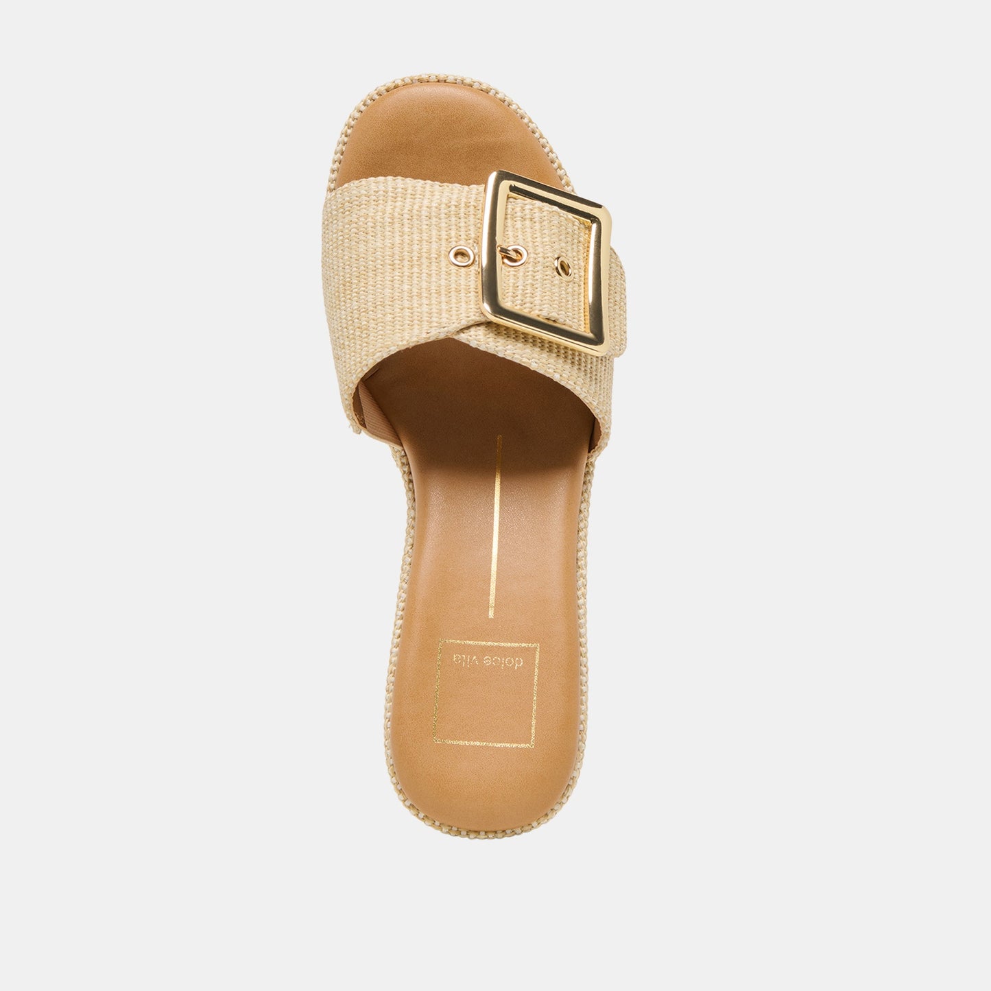 Dolce Vita “Jilian” Wide Wedges-Lt Natural Raffia