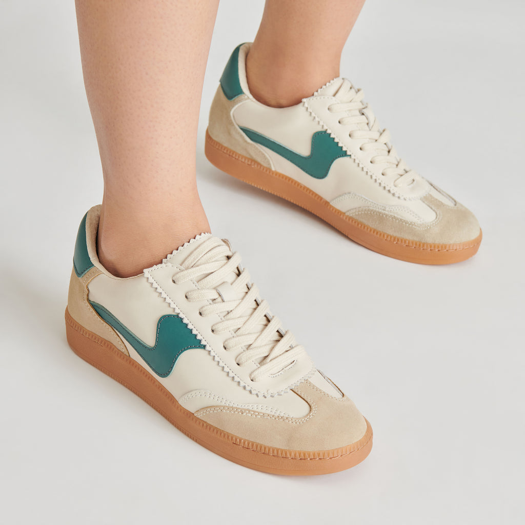 Dolce Vita "Notice" Sneaker-White Green Leather