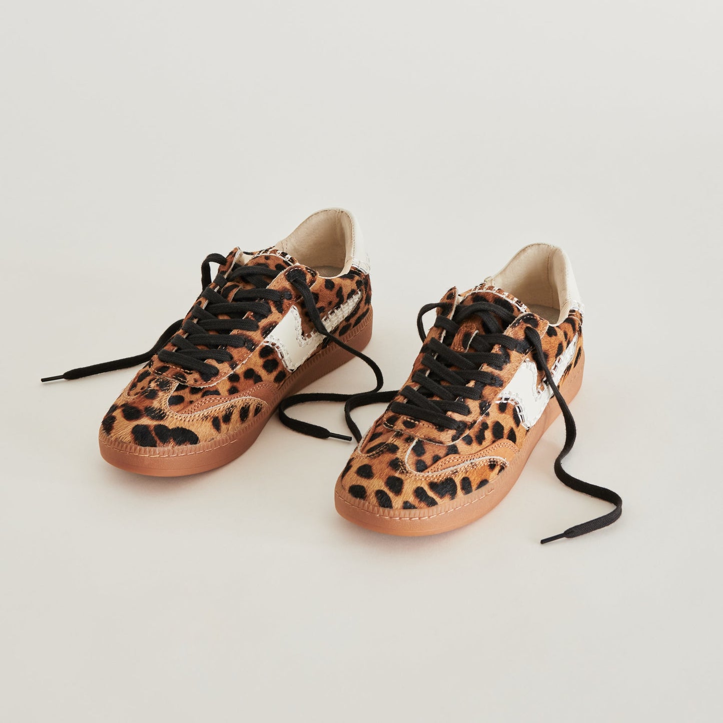 Dolce Vita Notice Stitch Sneakers - Dark Leopard Calf Hair