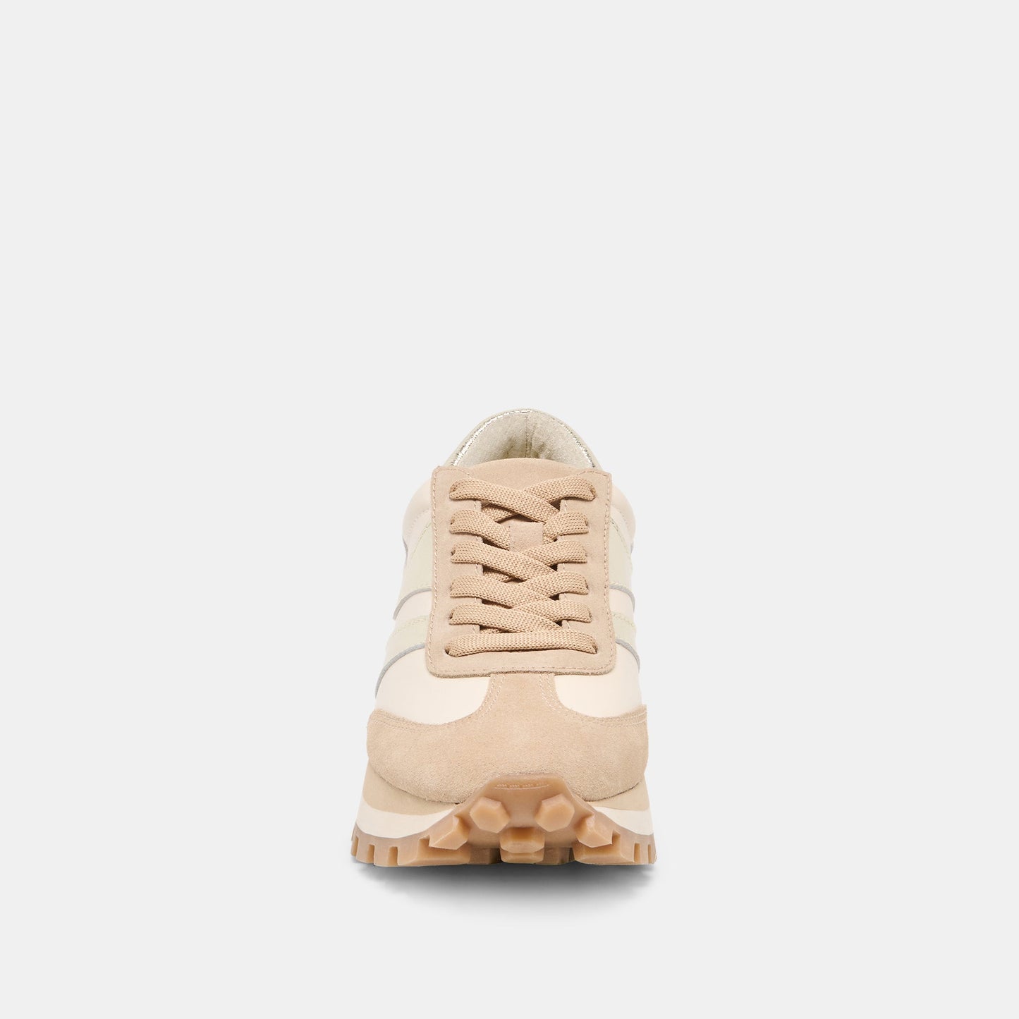 Dolce Vita "Tresa" Sneakers-White Gold Suede