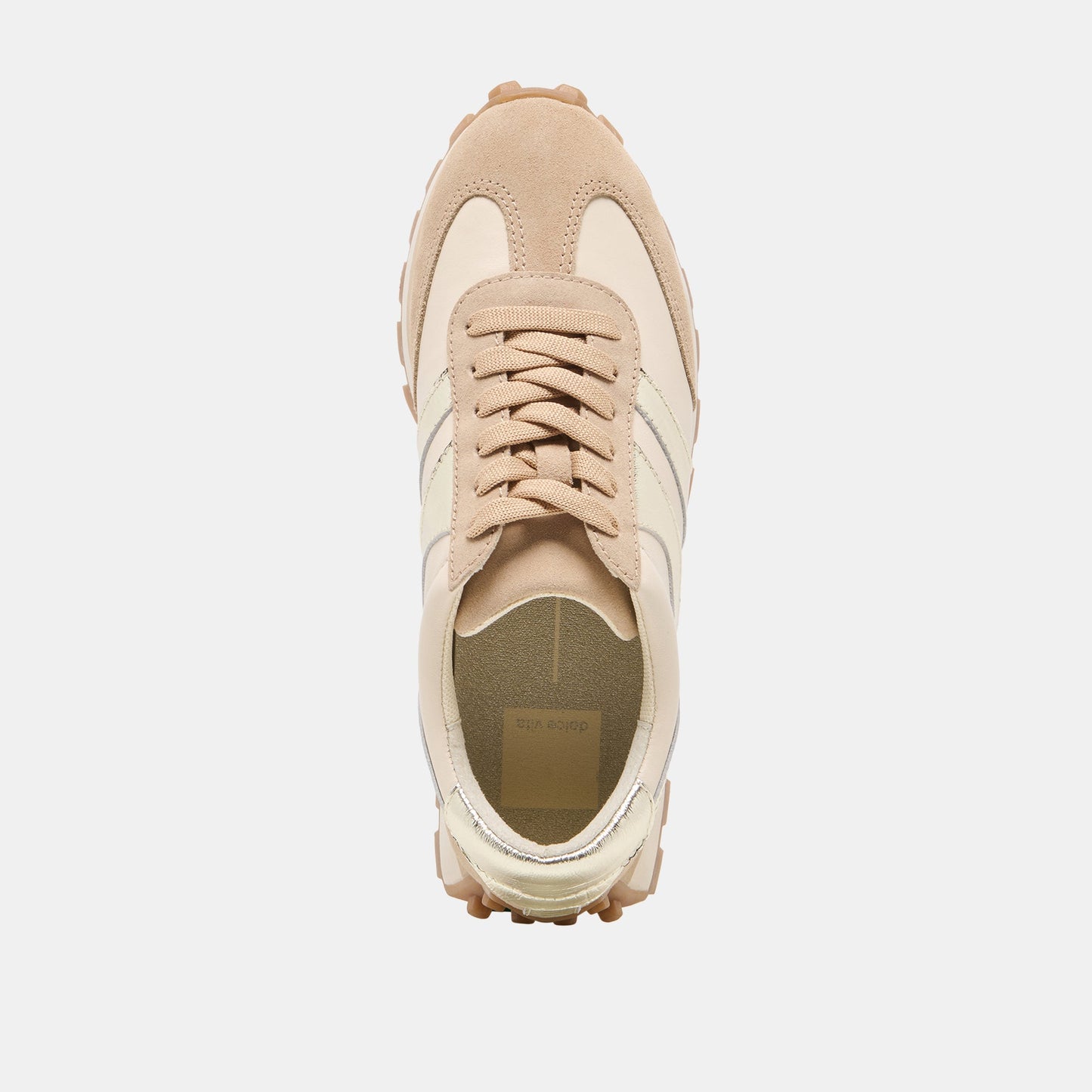 Dolce Vita "Tresa" Sneakers-White Gold Suede